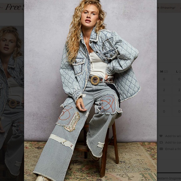 POL “ Rochester “ POL Quilted Jacket Shirt Shacket with Stud Detail 89 - Picture 3 of 8